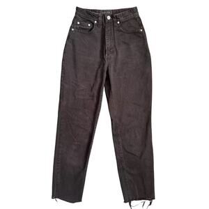 Vintage Versace Jeans Couture Black Itierre Size 25 Womens High Rise